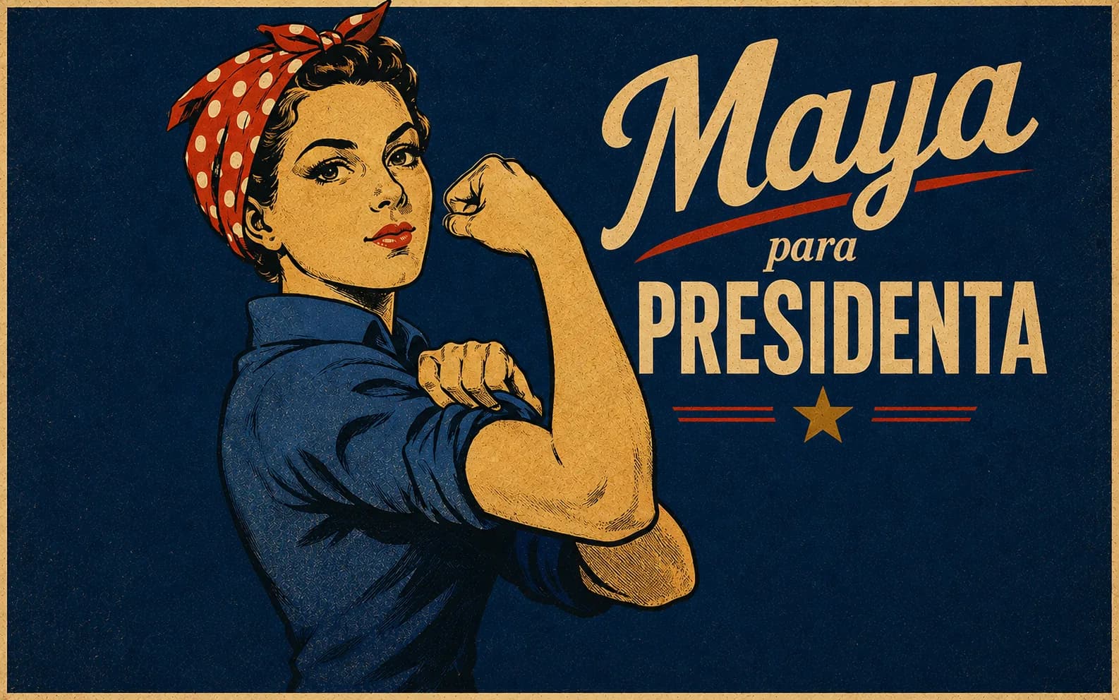 Cartel de campaña: Maya para Presidenta