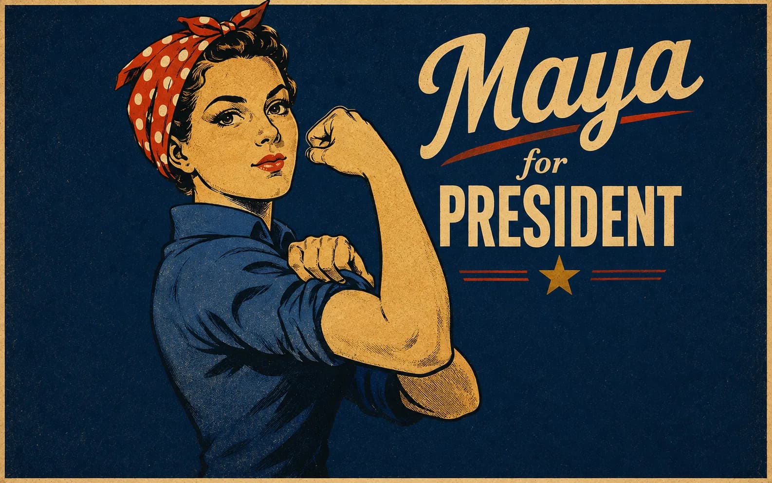 Campaign poster: Maya for President
